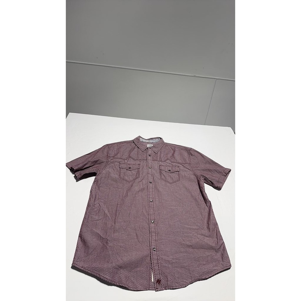 Moon Shine Spirit Brad Paisley Mens XL Maroon Geometric SS Button Shirt